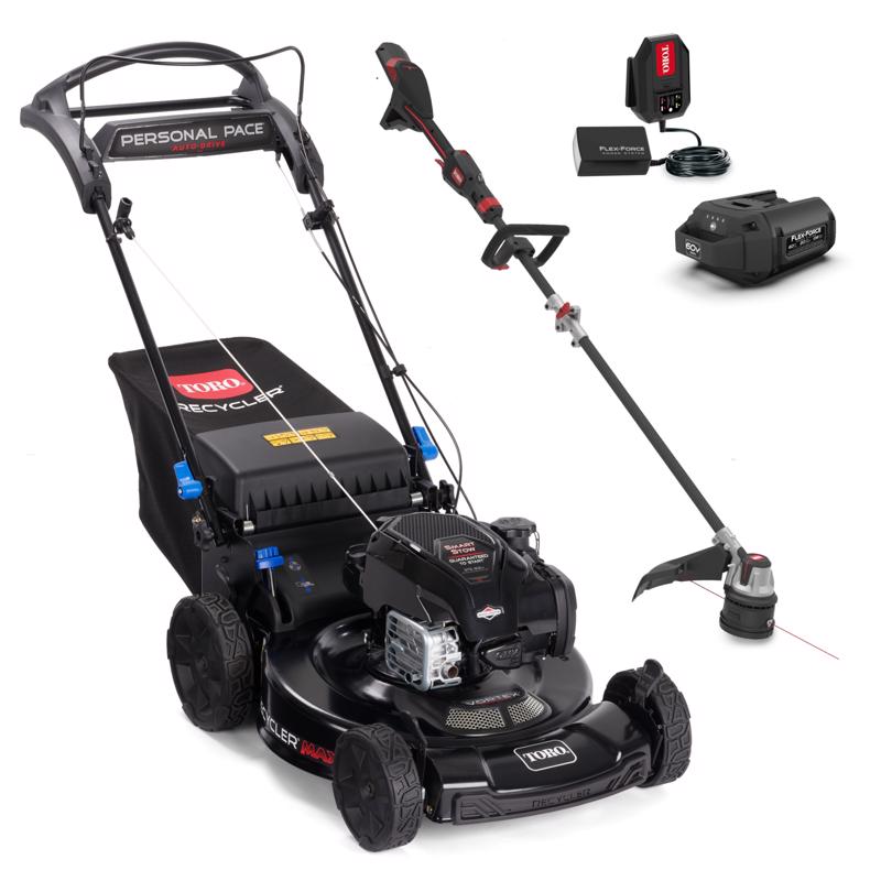 Toro 21485 22 in. 163 cc Gas Self-Propelled Lawn Mower with 60V String Trimmer Kit