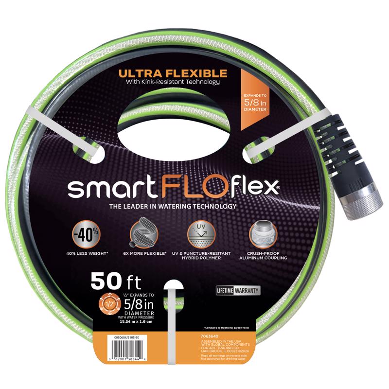 Ace SmartFLO FLX 5/8 in. D X 50 ft. L Heavy Duty Flexible Garden Hose