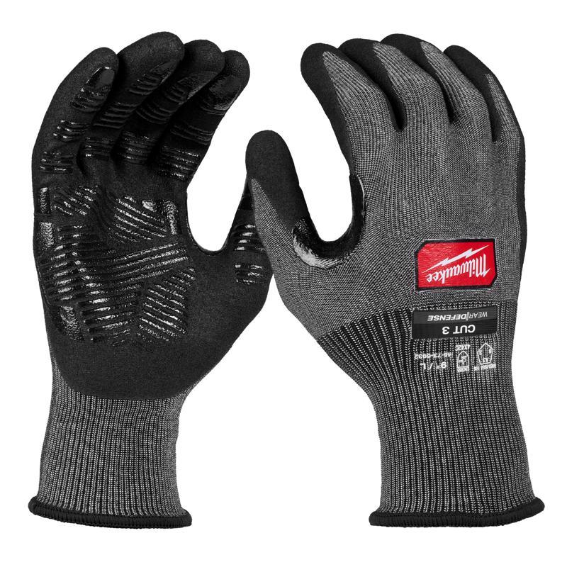 Milwaukee Wear Defense Protection Cut Level 3 Work Gloves Black M 1 pair