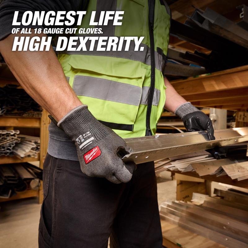 Milwaukee Wear Defense Protection Cut Level 3 Work Gloves Black M 1 pair
