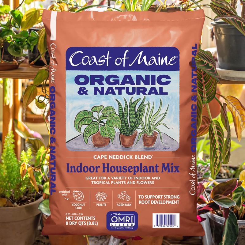 Coast of Maine Cape Neddick Blend Organic Indoor Plant Potting Mix 8 qt. cap.