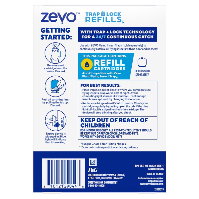 Zevo Compact Flying Insect Trap Refill 6 ct