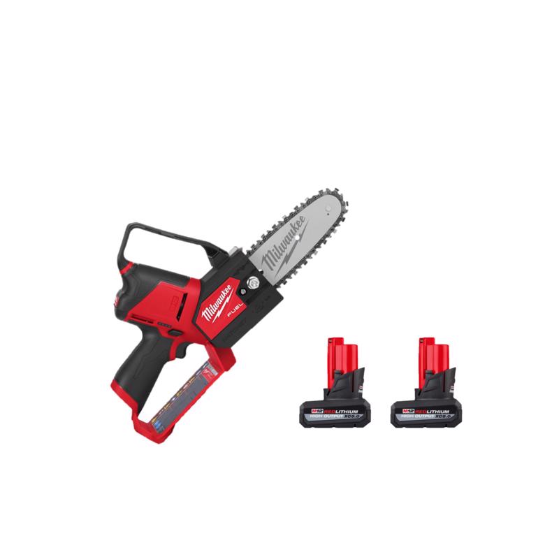 Milwaukee Chainsaw and Battery Bundle