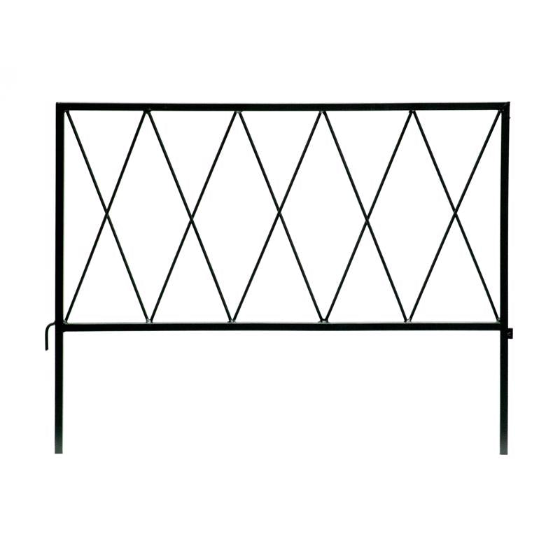 Glamos Wire 22 ft. L X 18 in. H Metal Black Garden Fence