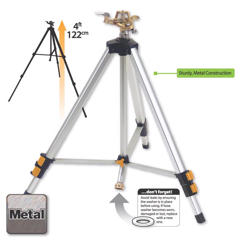 Melnor Metal Tripod Base Pulse Sprinkler 85 sq ft 1 each