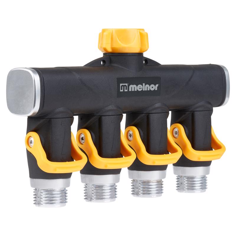 Melnor Metal Threaded 4-Way Shut-off Valve