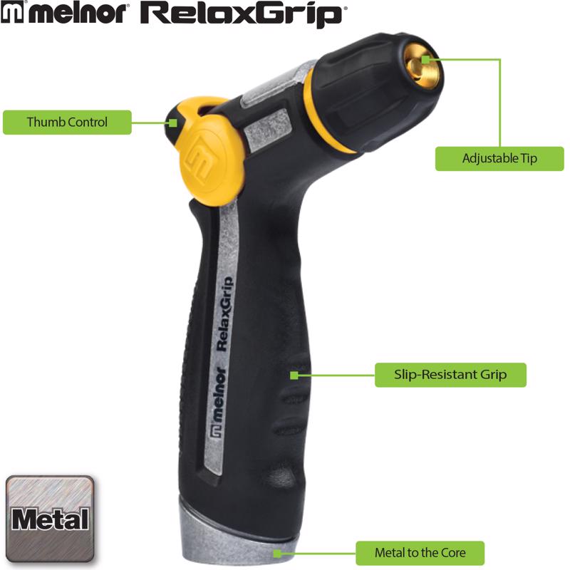 Melnor Adjustable Shower and Stream Metal Hose Nozzle
