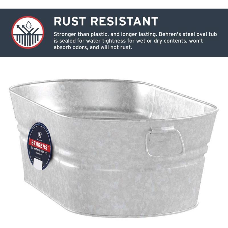 Behrens 2 gal Steel Tub Oval