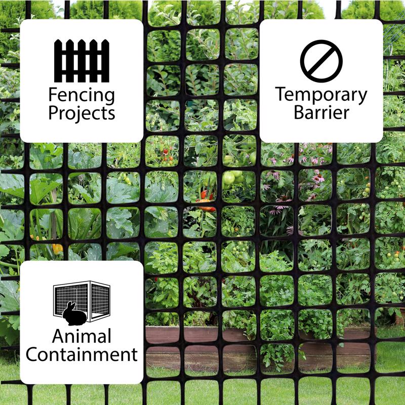 Tenax 3 ft. H X 15 ft. L Polyethylene Barrier Netting Black