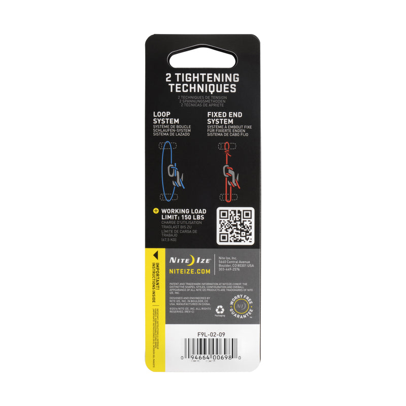 Nite Ize Figure 9 3 in. L Silver Twisted Plastic Tie-Down Rope