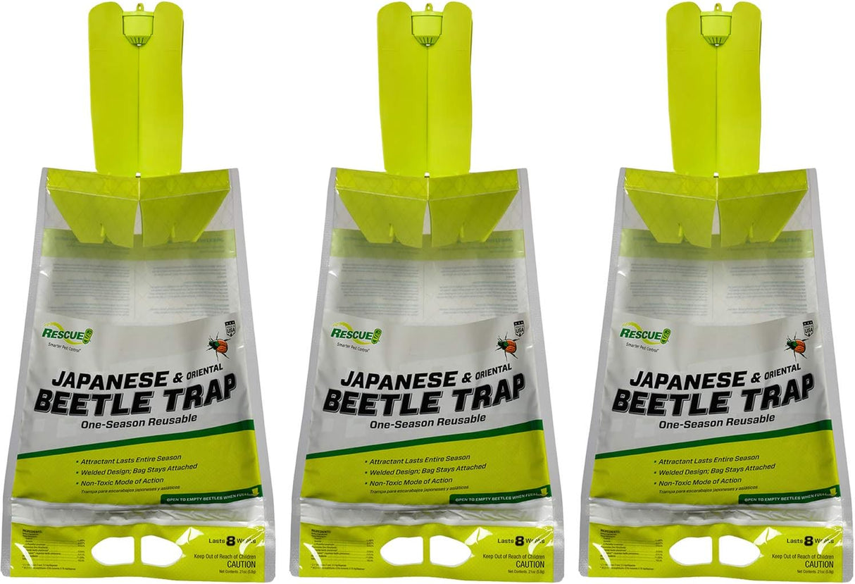 RESCUE! Japanese Beetle Trap – Reusable Bag - 3 Traps