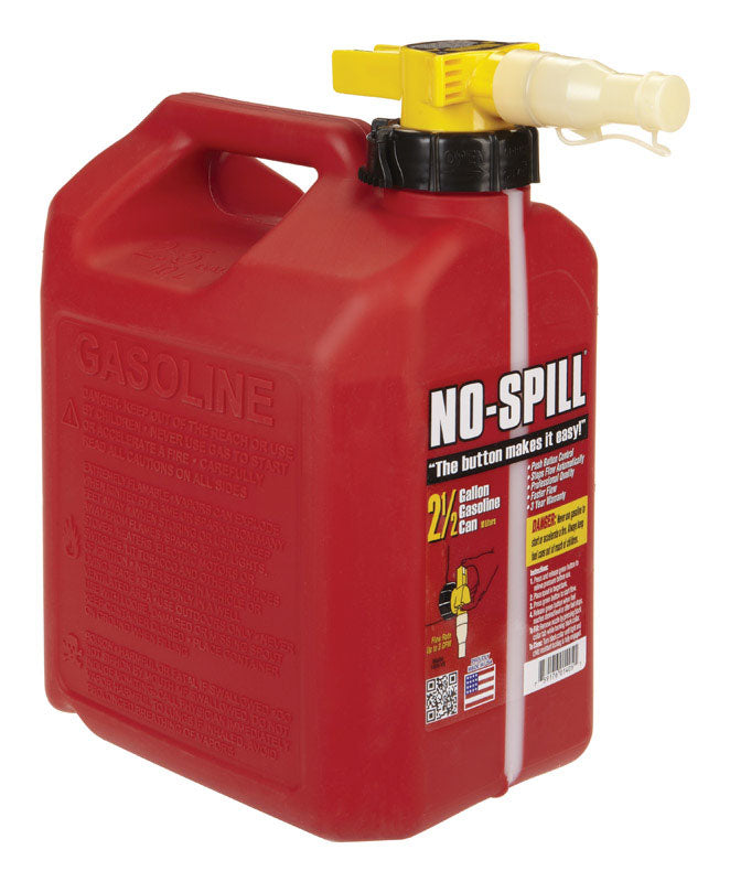 No-Spill Plastic Gas Can 2.5 gal