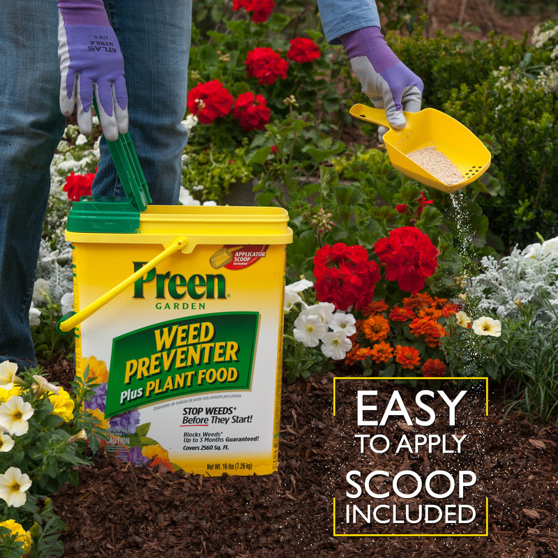Preen Granules Weed Preventer & Fertilizer 16 lb