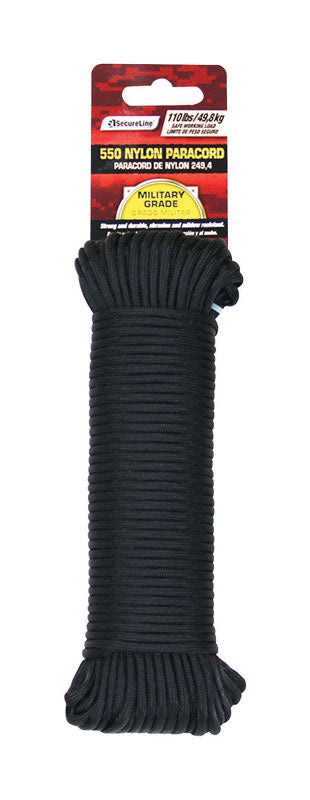 PARACORD BLK 5/32"X100'