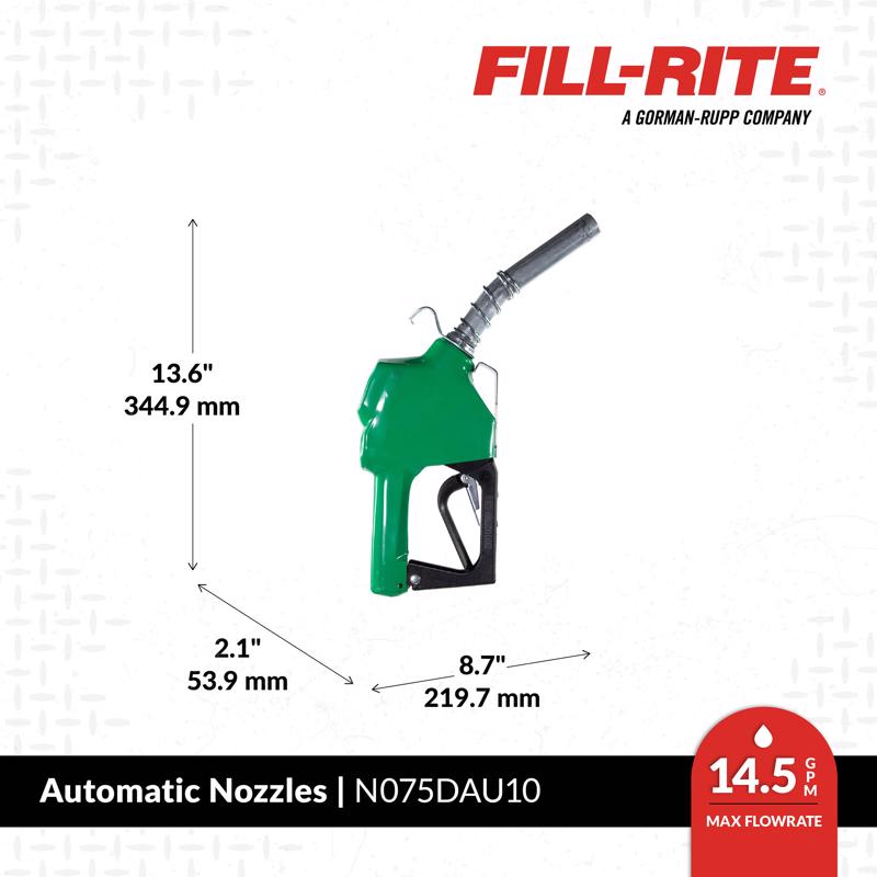 Fill-Rite Aluminum Fuel Nozzle With Hook