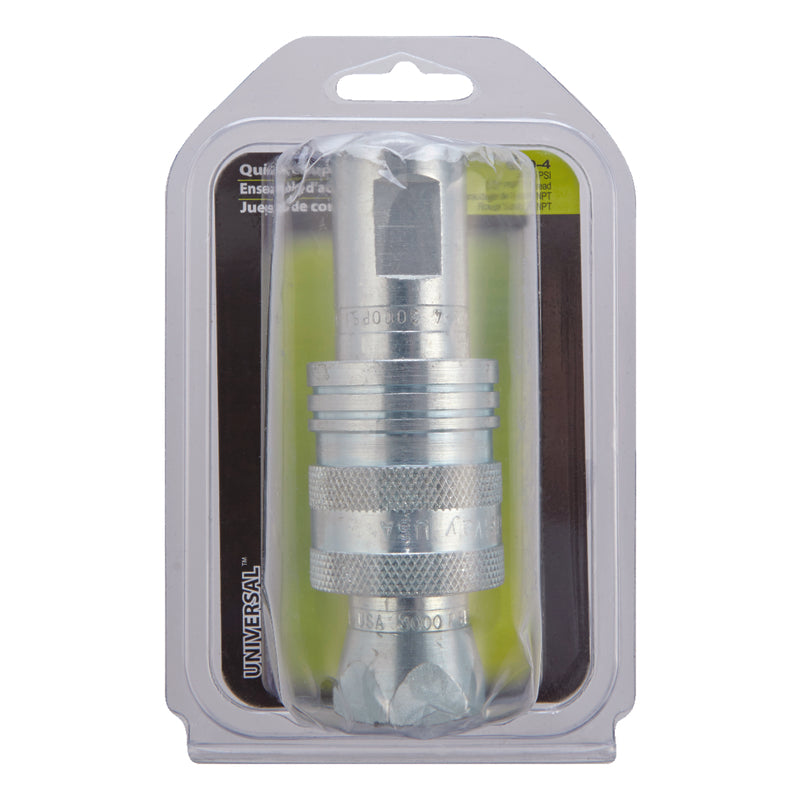 Apache Steel 1/2 in. D X 1/2 in. D Hydraulic Coupler 1 pk