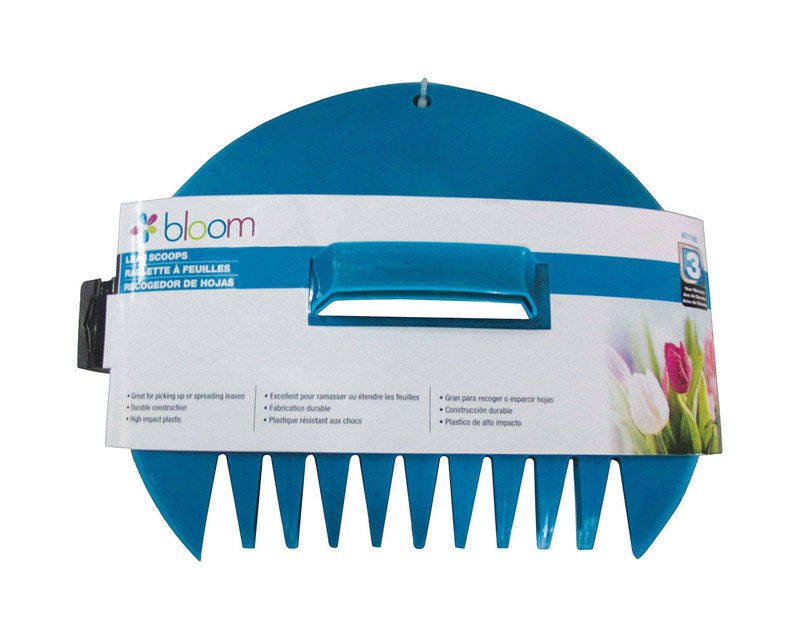 Bloom 12 in. 9 Tine Poly Leaf Scoop Poly Handle