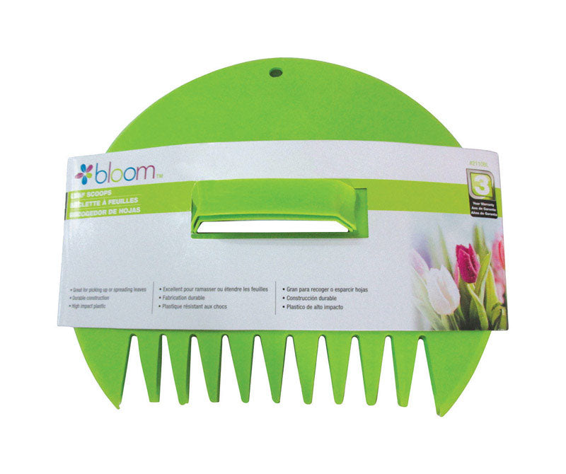 Bloom 12 in. 9 Tine Poly Leaf Scoop Poly Handle