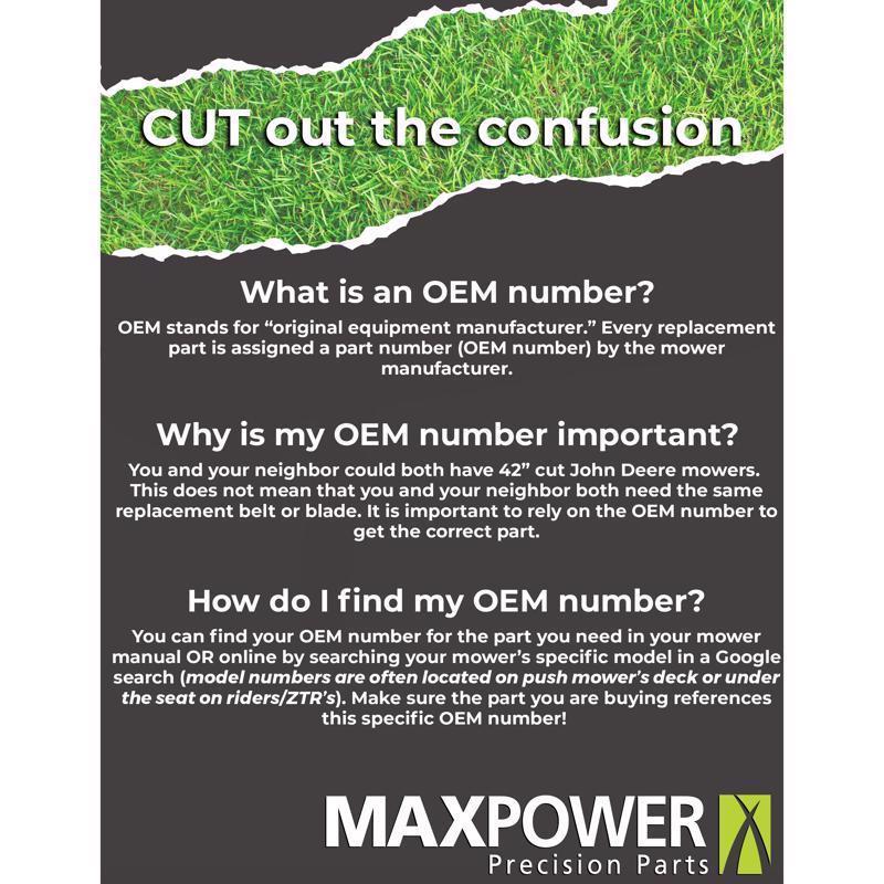 MaxPower 46 in. Standard Mower Blade Set For Riding Mowers 2 pk
