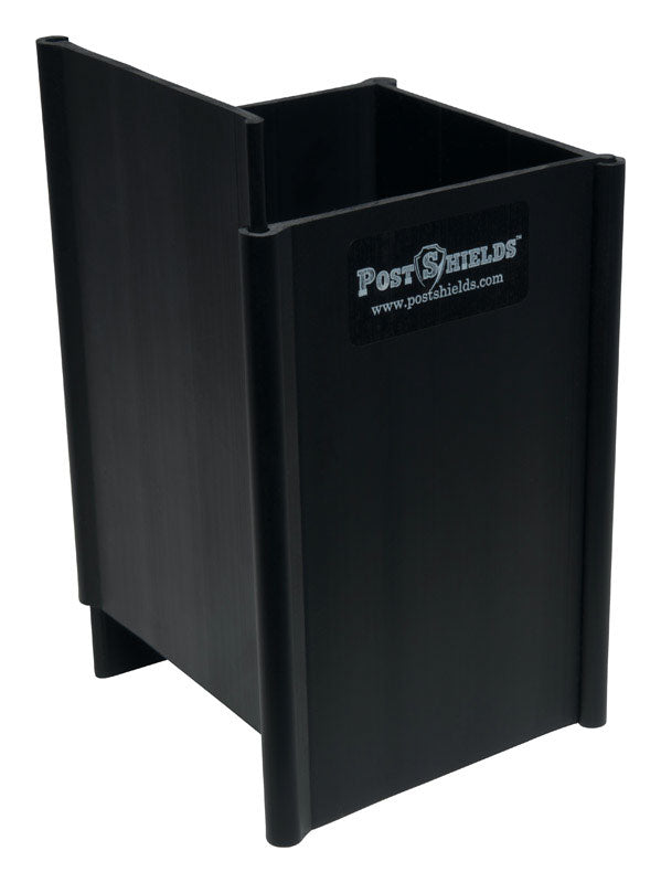 Post Shields Inc. 6 in. H X 4 in. W X 4 in. L Plastic Black Fence Post Protection