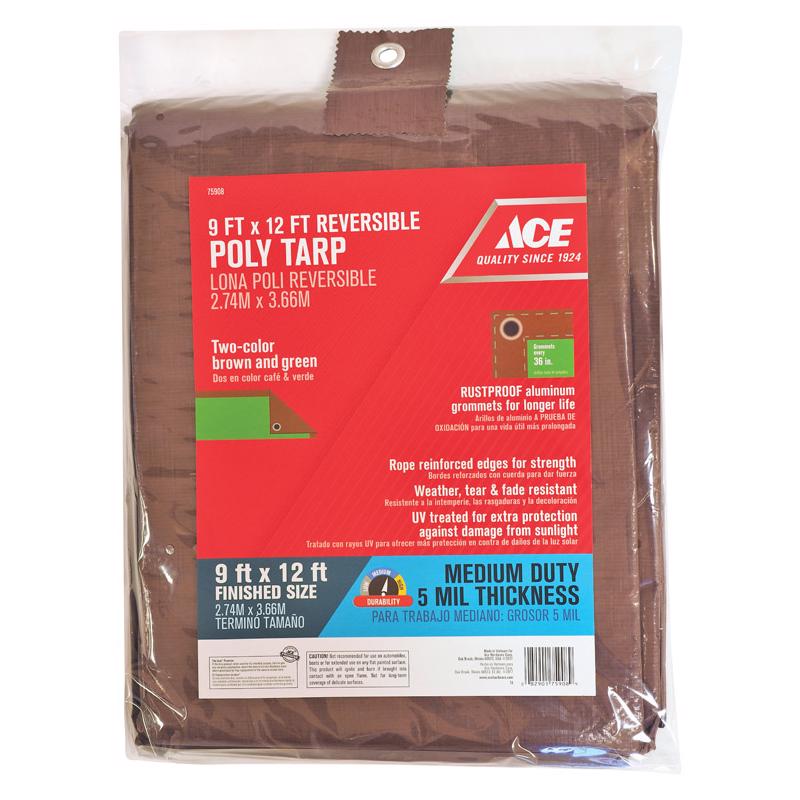 TARP POLY BRN/GRN 9X12