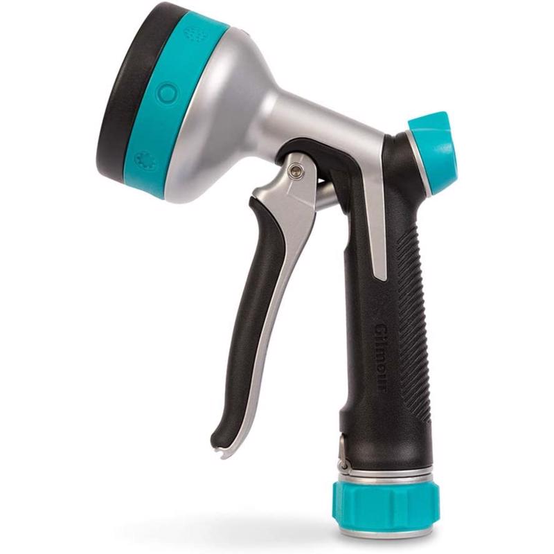 Gilmour Swivel Connect 8 Pattern Adjustable Metal Hose Nozzle