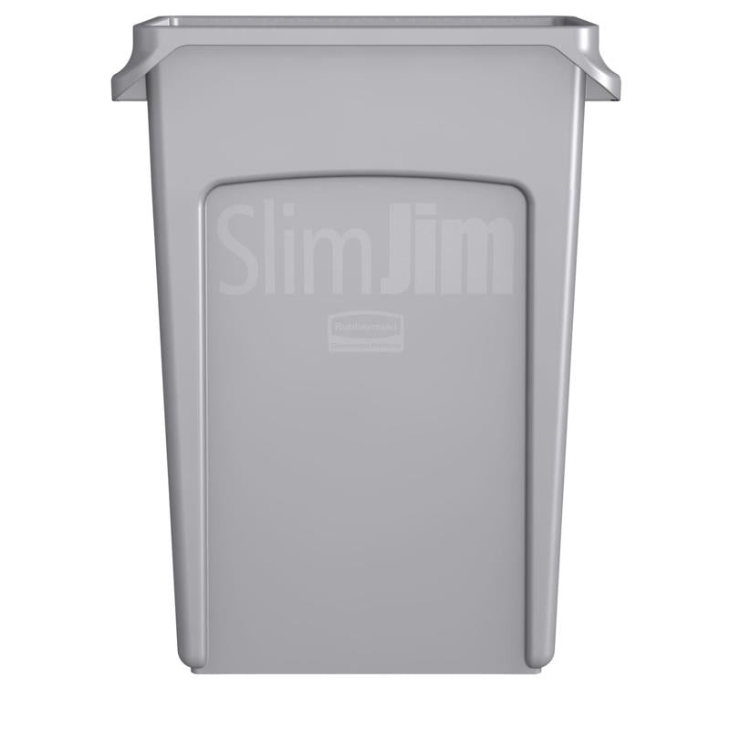 Rubbermaid Slim Jim 23 gal Gray Resin Garbage Can