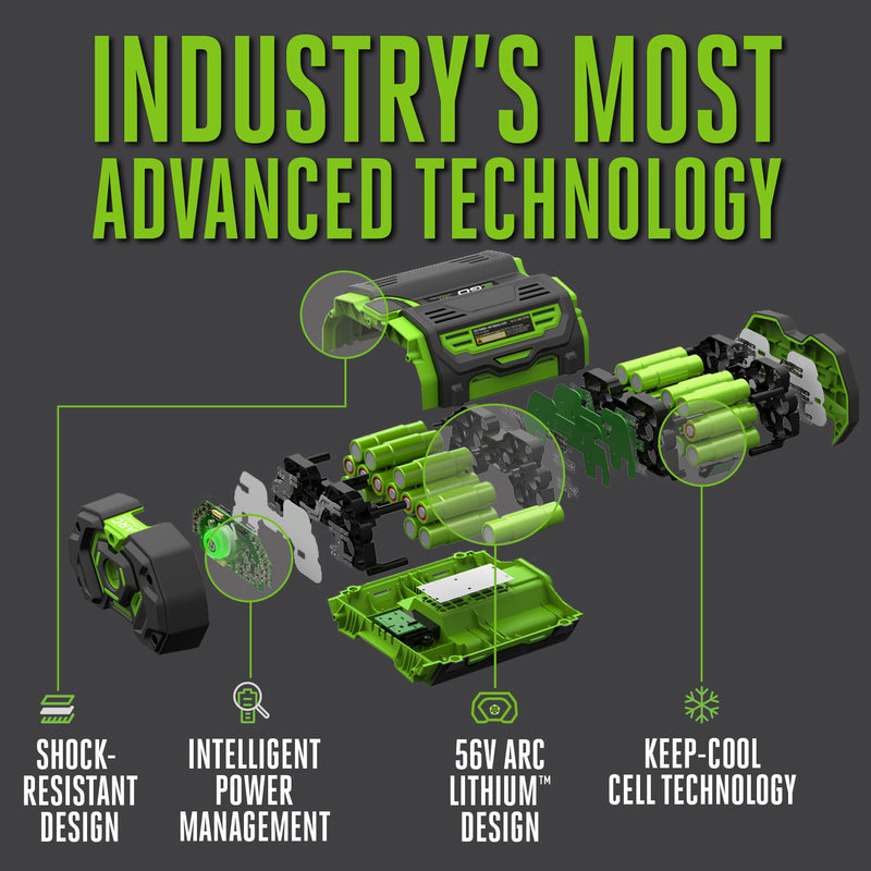 EGO 56V Power+ BA2800T 5 Ah Lithium-Ion Battery 1 pc