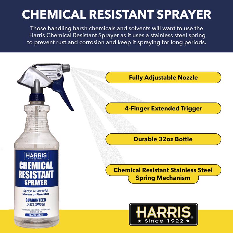 Harris Chemical Resistant 32 oz Mister/Sprayer Spray Bottle