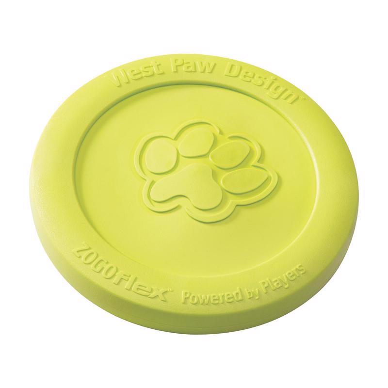 West Paw Zogoflex Green Plastic Zisc Disc Pet Toy Large in. 1 pk