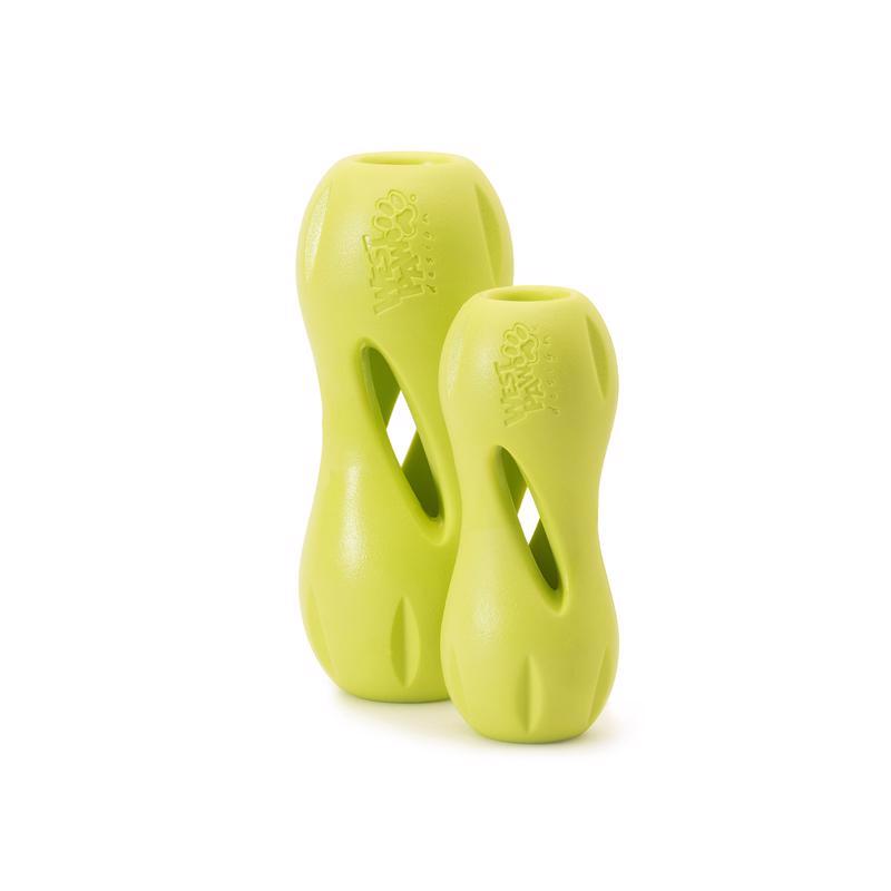 West Paw Zogoflex Green Plastic Qwizl Pet Toy Small in. 1 pk