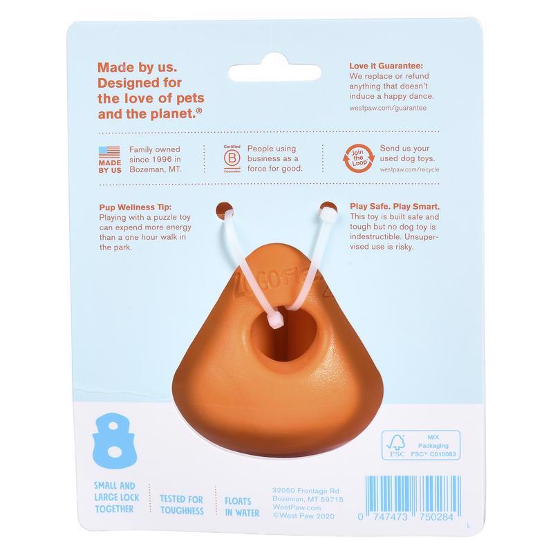 West Paw Zogoflex Orange Plastic Toppl Pet Toy Large 1 pk
