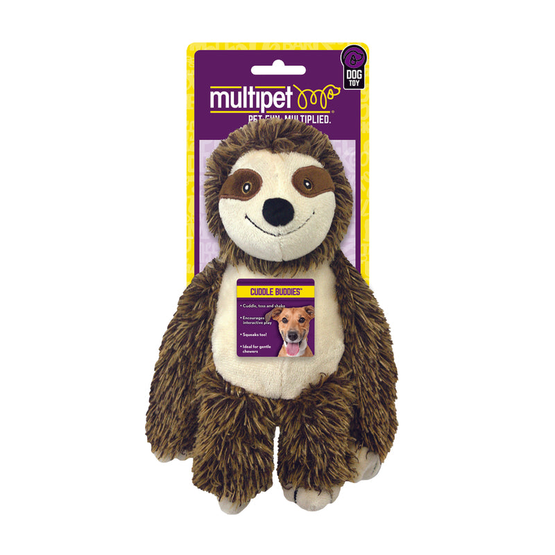Multipet Bark Buddies Assorted Polyester Monkey, Lemur, Sloth, Tamarin, and Koala Dog Toy Medium