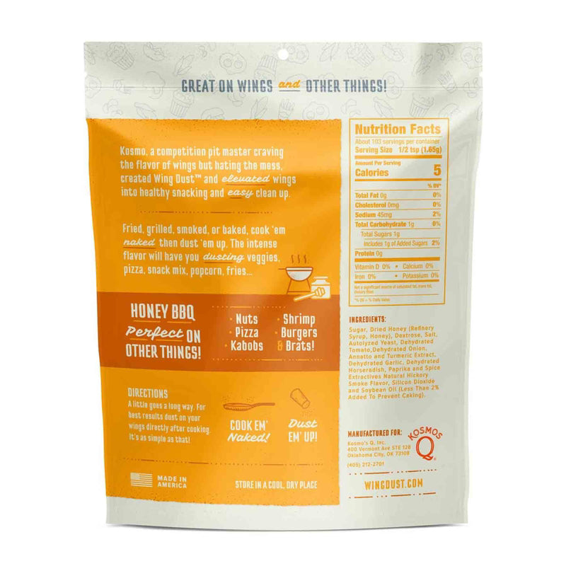 Kosmos Q Wing Dust Honey Barbecue Wing Seasoning 6 oz