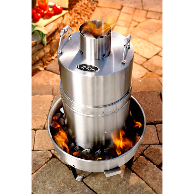 Orion Cooker Original Wood Chips Vertical Outdoor Convection Cooker Silver