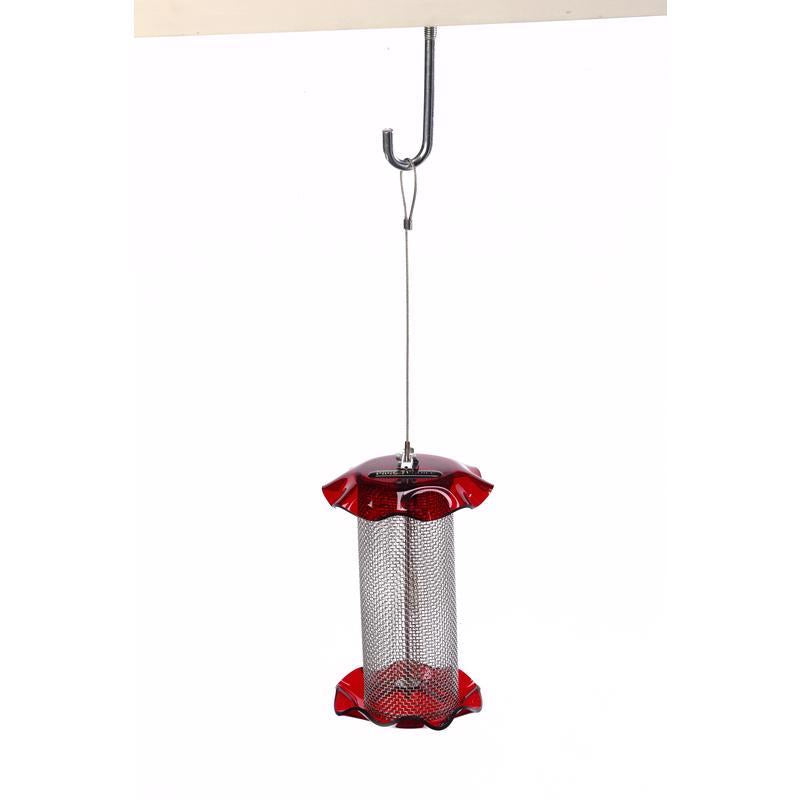 Birds Choice Wild Bird 1 qt Acrylic/Stainless Steel Tube, Mesh/Screen Bird Feeder