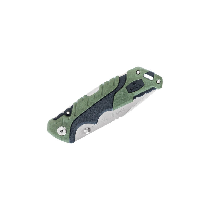 Buck Knives Folding Pursuit Black/Green 420 HC Steel > 6 in. Folding Knife