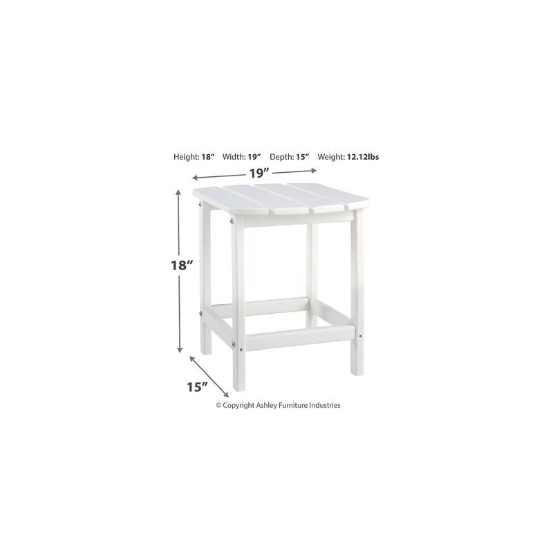 Signature Design by Ashley Sundown Treasure White Rectangular Plastic Contemporary End Table