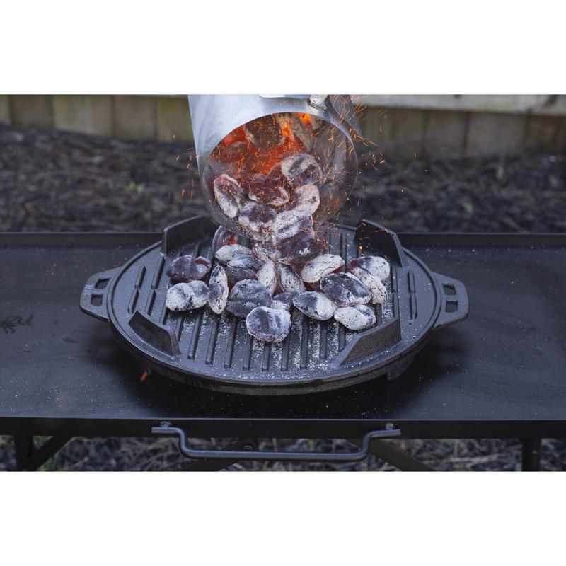 Lodge 12 in. Kickoff Charcoal Grill Black