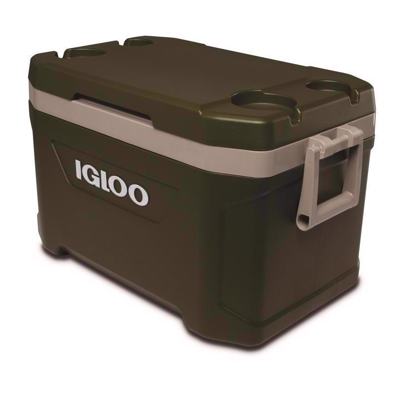 Igloo 60367 Sportsman Latitude 52 Cooler Box, Approx. 11.2 gal (49 L), Sportsman, Latitude, Outdoor, Camping, Leisure, Fishing, Green