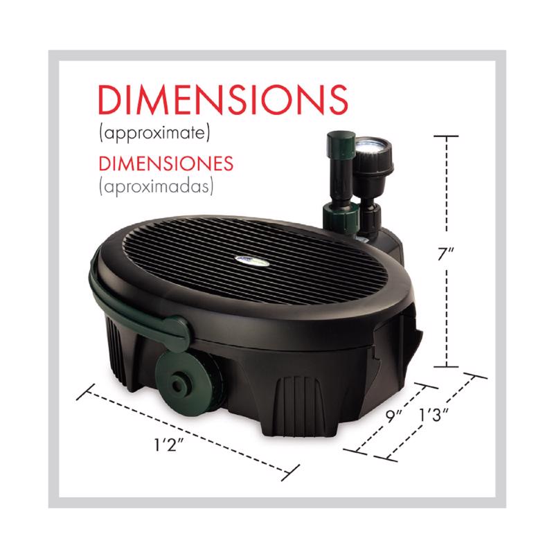 Pennington Aquagarden 1 ft. 0.4 HP 190 gph 120 V Pond Pump Kit