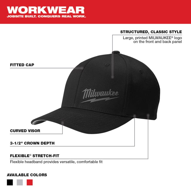 Milwaukee FlexFit Hat Black L/XL
