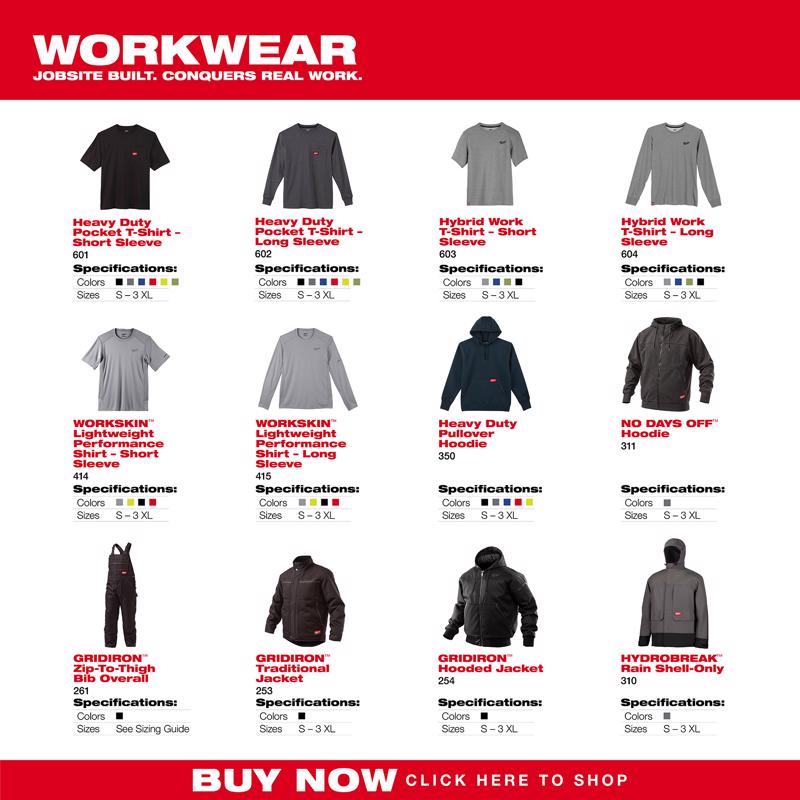 Milwaukee XL Short Sleeve Men's Crew Neck Black Hybrid Work Tee Shirt