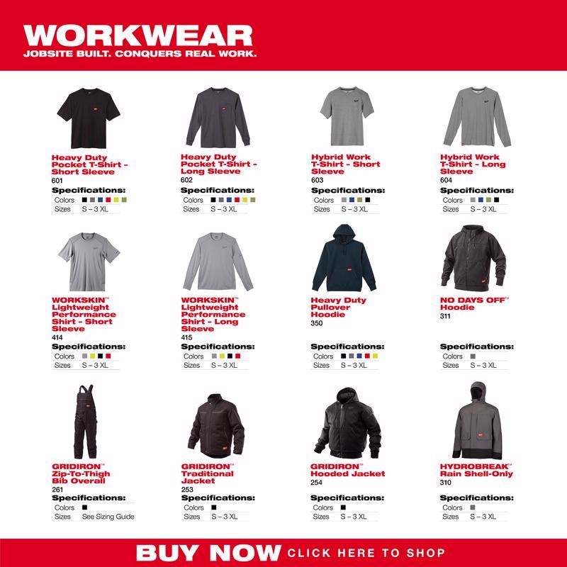 Milwaukee XL Short Sleeve Men's Crew Neck Black Hybrid Work Tee Shirt
