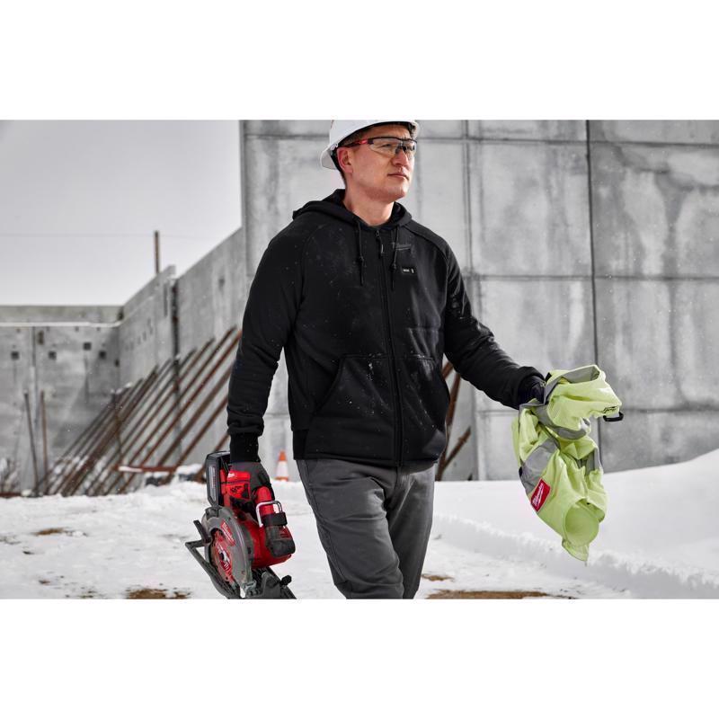 Milwaukee M12 XXXL Long Sleeve Men's Full-Zip Heated Hoodie Kit Black