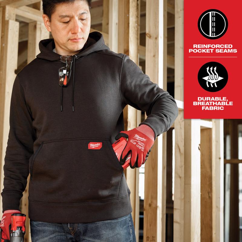 Milwaukee L Banded Sleeve Men's Hooded Hoodie Gray