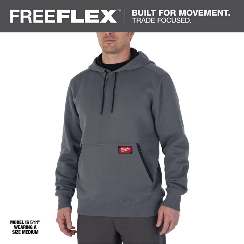 Milwaukee M Long Sleeve Men's Hooded Hoodie Gray