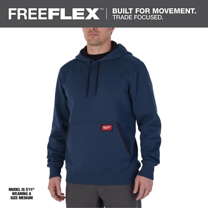 Milwaukee Freeflex M Long Sleeve Unisex Hooded Hoodie Blue