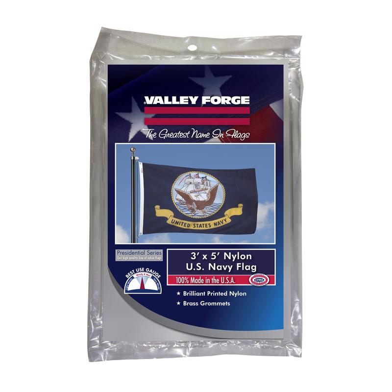 Valley Forge Military Navy Flag 3 ft. W X 5 ft. L