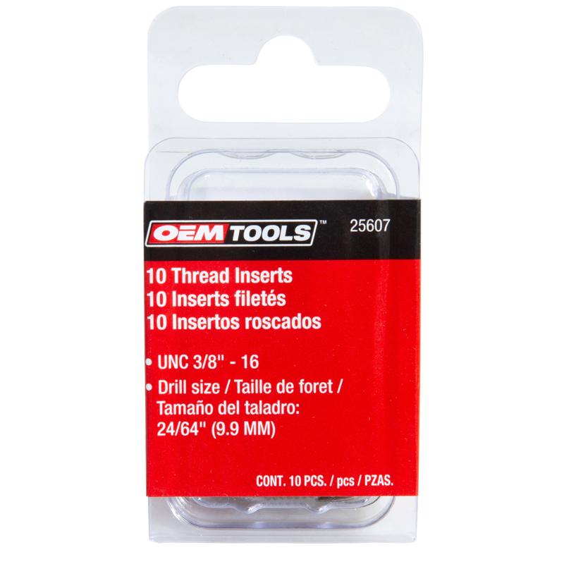 OEMTOOLS 3/8 in. Stainless Steel Non Locking Helical Thread Insert 3/8 - 16 in.